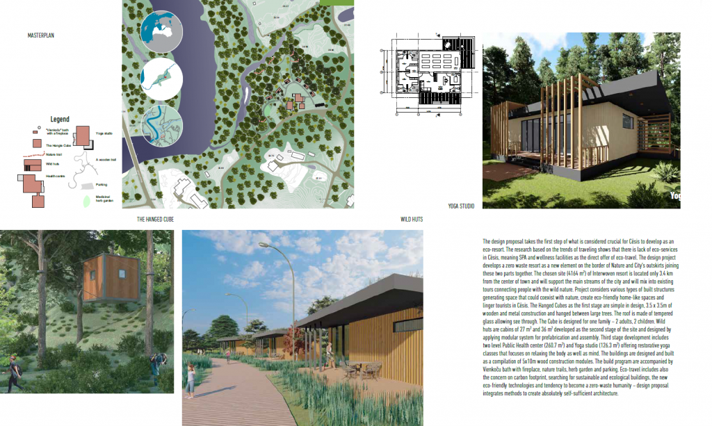 Undergraduate student project "Eco-Travel Destination: Cēsis" made by Lelde Atopkina, Adrian Busuioc, Monta Strūve.